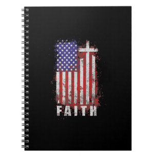 Jesus Love Patriotic Christian Faith Jesus USA Notebook
