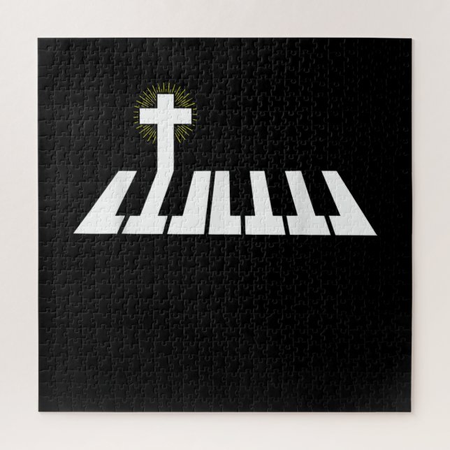 Jesus Love | Piano Cross Christian Jesus Faith Jigsaw Puzzle (Vertical)