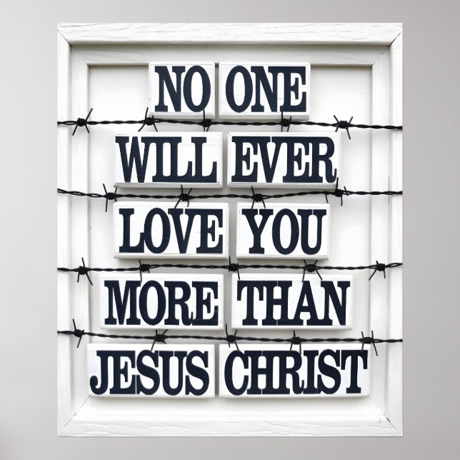 Jesus Love Quote Wall Art Poster  (Front)