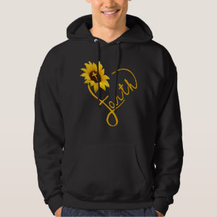 Jesus Love   Sunflowers Love Heart Faith Hoodie
