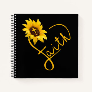 Jesus Love | Sunflowers Love Heart Faith Notebook