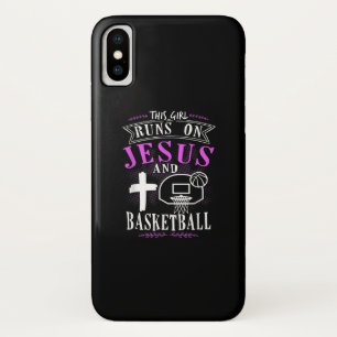 Jesus Love  This Girl Runs On Jesus And Basketball iPhone X Case