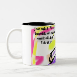 jesus love Two-Tone coffee mug