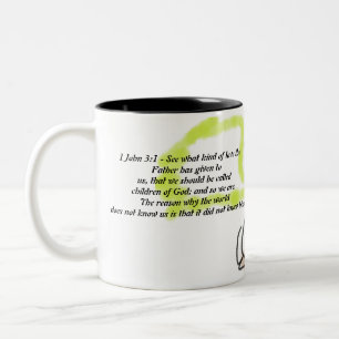 jesus love Two-Tone coffee mug