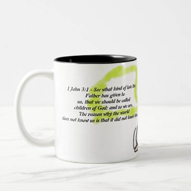 jesus love  Two-Tone coffee mug (Left)