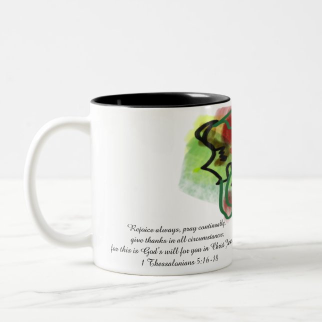 jesus love Two-Tone coffee mug (Left)