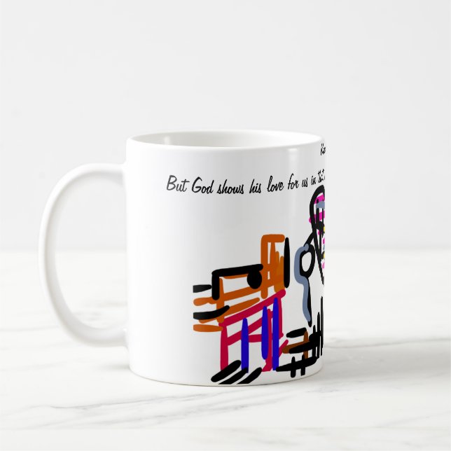 Jesus love us  coffee mug (Left)
