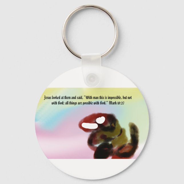 jesus love us  key ring (Front)