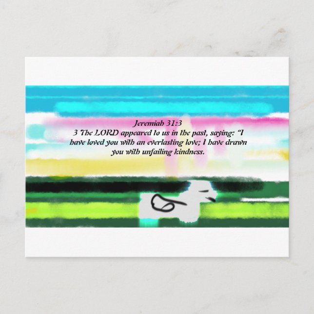 Jesus love us  postcard (Front)