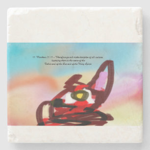 Jesus love us  stone coaster