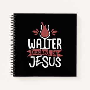 Jesus Love   Water Touched By Jesus Christmas Wine Notebook