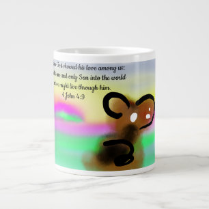 jesus love world  large coffee mug