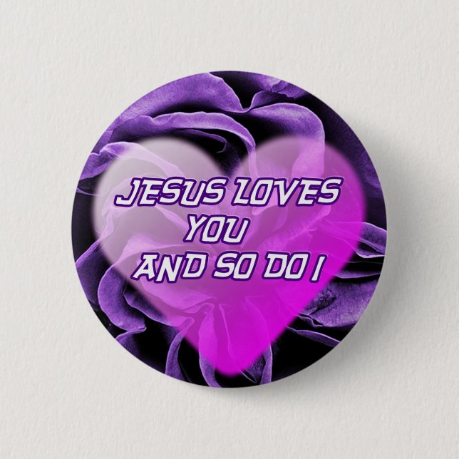 Jesus Love You_Button 6 Cm Round Badge (Front)