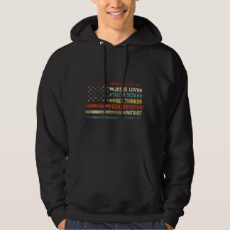 Jesus-Lover Truth-Seeker Free Thinker Conservative Hoodie
