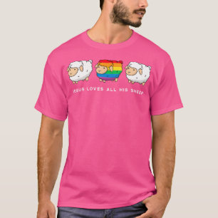 Jesus Loves All His Sheep Gay Pride Queer Christia T-Shirt