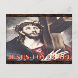 JESUS LOVES ALL HOLIDAY POSTCARD