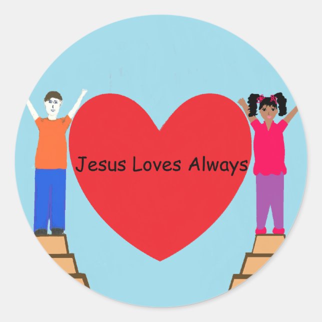 Jesus Loves Always Sticker (Front)