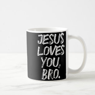Jesus Loves Bro Religious God Jesus Christian Kids Coffee Mug