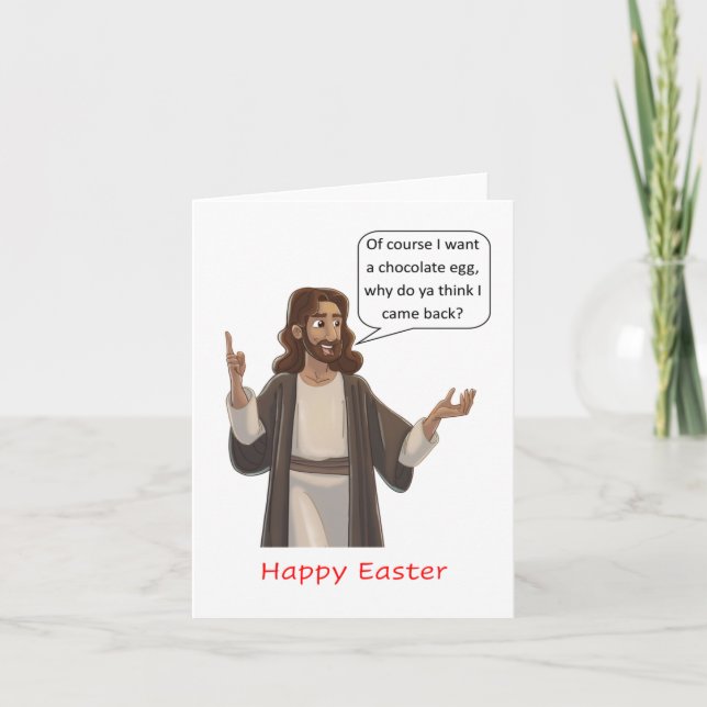 Jesus loves chocolate, Happy Birthday Card (Front)