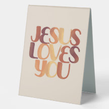 Jesus Loves Christian Typography Design 