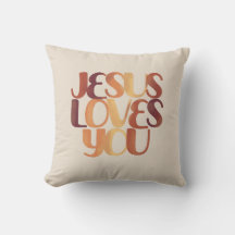 Jesus Loves Christian Typography Design 