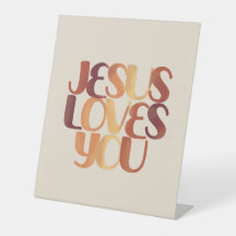 Jesus Loves Christian Typography Design 
