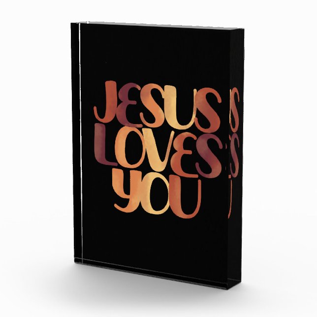Jesus Loves Christian Typography Design  Photo Block (Right)