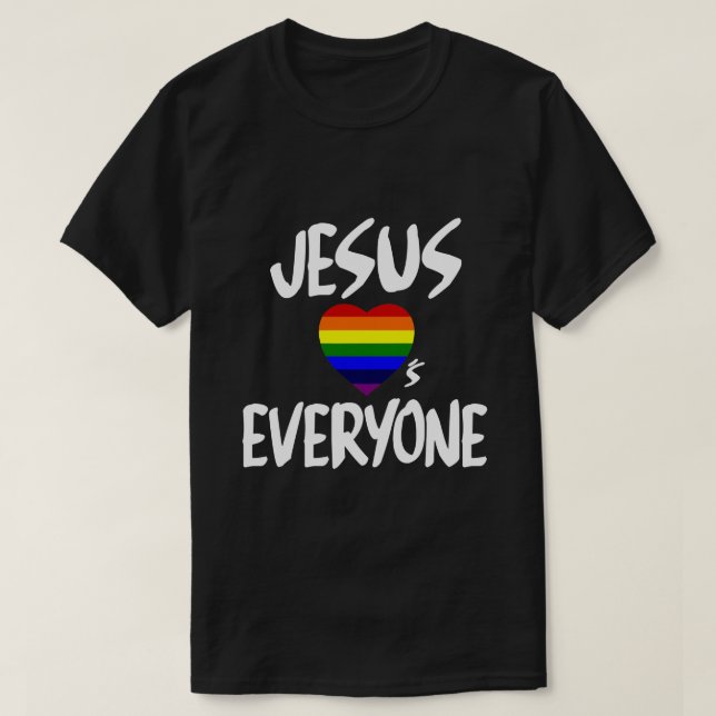 JESUS LOVES EVERYONE T-Shirt (Design Front)