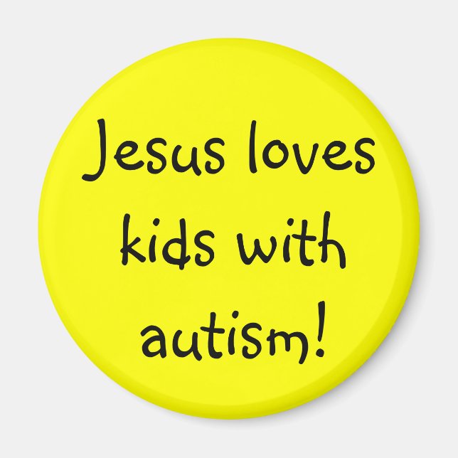 Jesus loves kids with autism! magnet (Front)