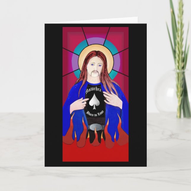 JESUS LOVES LEMMY CARD (Front)