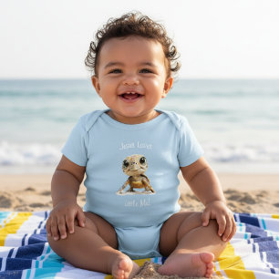 Jesus Loves Little Me one-piece Baby Bodysuit
