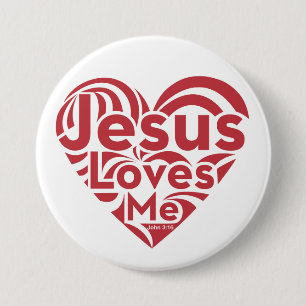 Jesus Loves Me 7.5 Cm Round Badge