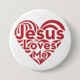Jesus Loves Me 7.5 Cm Round Badge