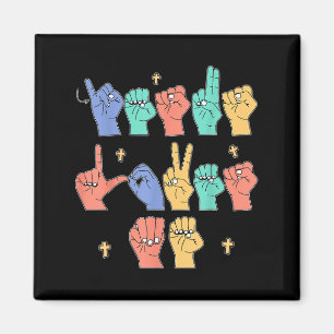 Jesus Loves Me Asl Christian Jesus Toddler You Sig Magnet