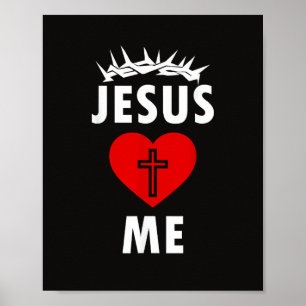Jesus Loves ME Christen Religious Poster