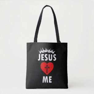 Jesus Loves ME Christen Religious Tote Bag