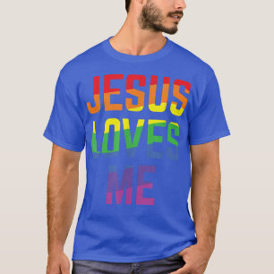 Jesus Loves Me Christian Pride Rainbow Flag LGBTQI T-Shirt