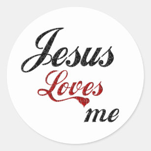 Jesus Loves Me Stickers & Labels | Zazzle UK