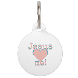 Jesus loves me - Dog Collar - dog's collar Pet Tag