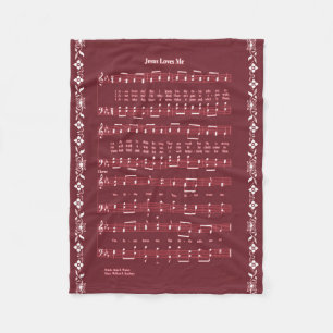 JESUS LOVES ME FLEECE BLANKET