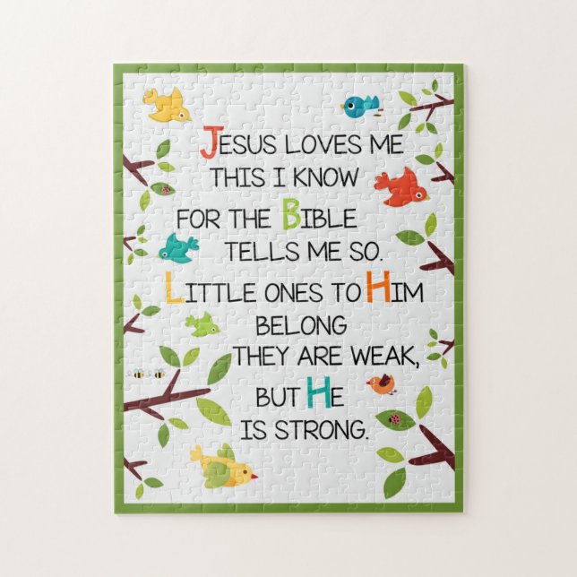 Jesus Loves Me Jigsaw Puzzle (Vertical)