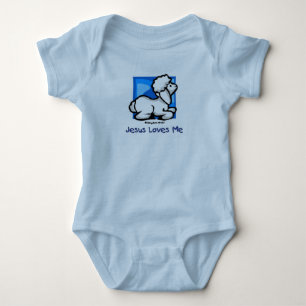 Jesus Loves Me Lamb Baby Bodysuit