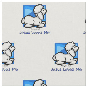 Jesus Loves Me Lamb Fabric