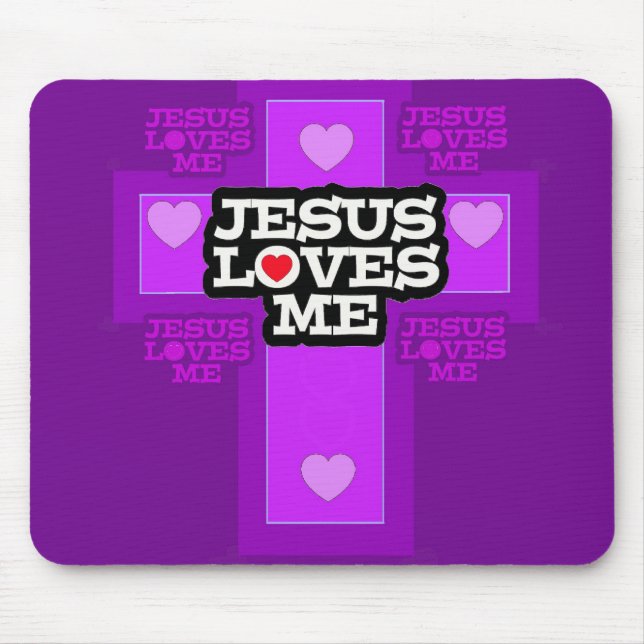 Jesus Loves Me. Mouse Mat (Front)