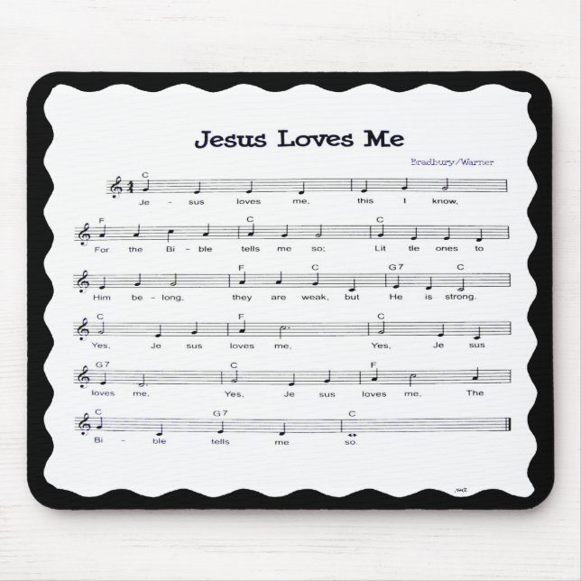 JESUS LOVES  ME-MOUSEPAD MOUSE MAT (Front)