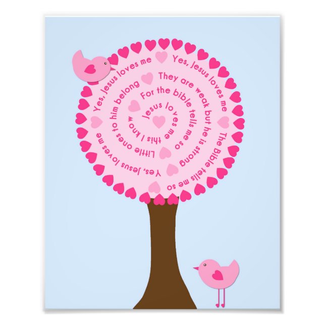 Jesus Loves Me Nursery Art Photo Print (Front)