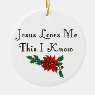 JESUS LOVES ME-ORNAMENT CERAMIC TREE DECORATION