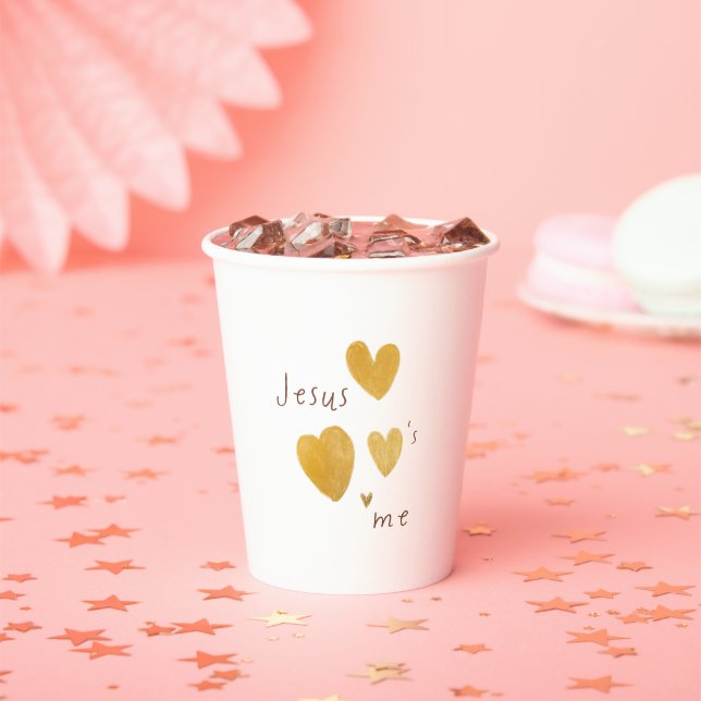 Jesus loves me. Paper Cups modern  (Insitu)