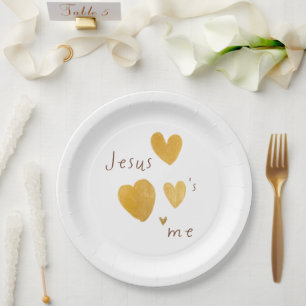 Jesus loves me. Paper Plates. modern  Paper Plate