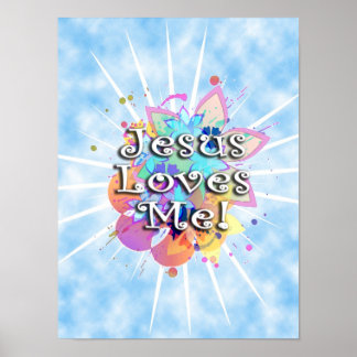 Jesus Loves Me, Pastel Watercolor Poster